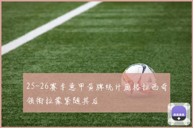 25-26赛季意甲黄牌统计庞格拉西奇领衔拉蒙紧随其后